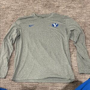 Nike BYU Gray Long Sleeve Men's Tee